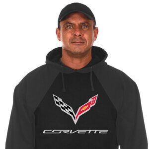 JH Design Men’s Chevy Corvette C7 Pullover Hoodie Sweatshirt 2 Styles Sm to 3x